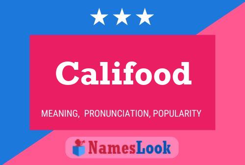 ملصق اسم Califood