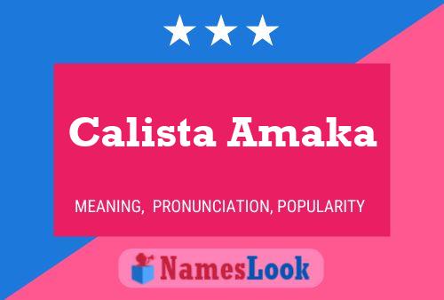 ملصق اسم Calista Amaka