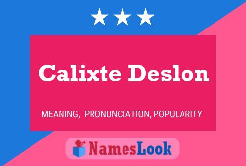 ملصق اسم Calixte Deslon