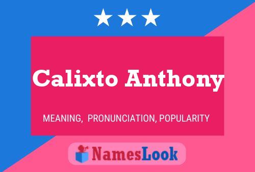 ملصق اسم Calixto Anthony