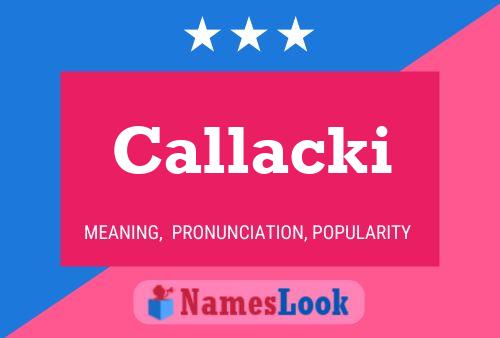 ملصق اسم Callacki