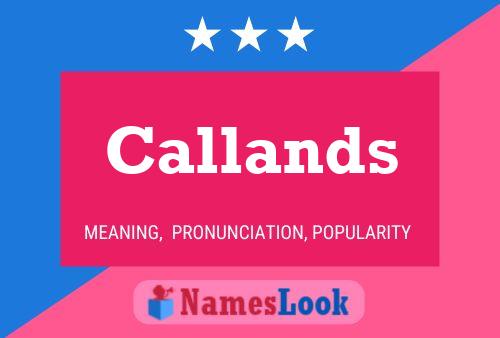 ملصق اسم Callands