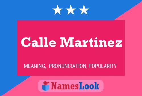 ملصق اسم Calle Martinez