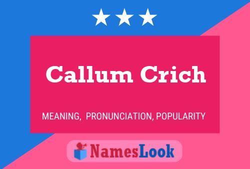 ملصق اسم Callum Crich