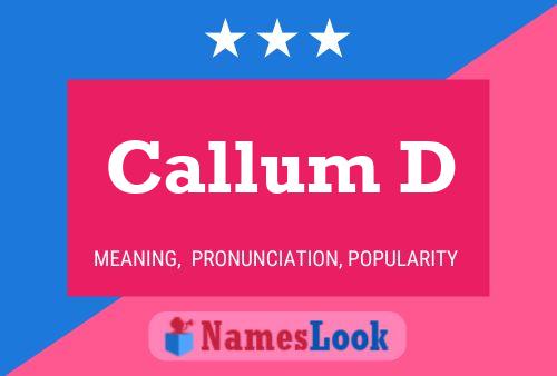 ملصق اسم Callum D