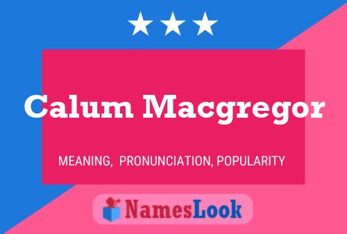 ملصق اسم Calum Macgregor