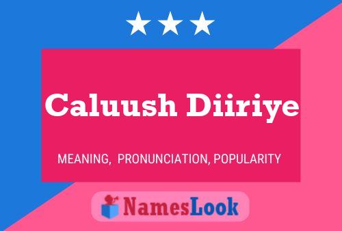 ملصق اسم Caluush Diiriye