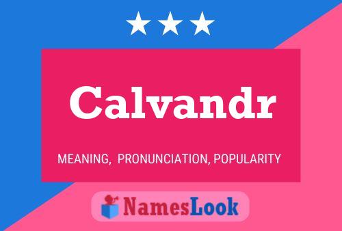 ملصق اسم Calvandr