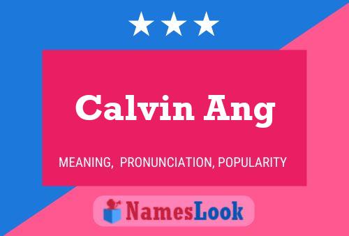 ملصق اسم Calvin Ang