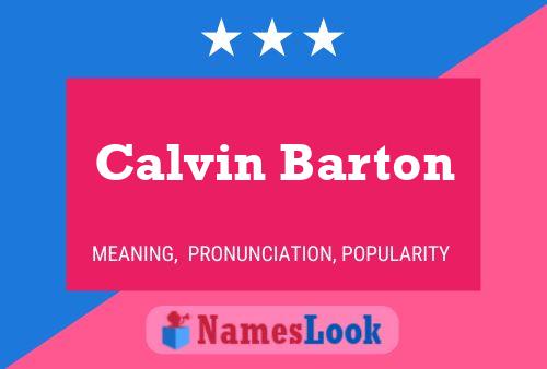 ملصق اسم Calvin Barton