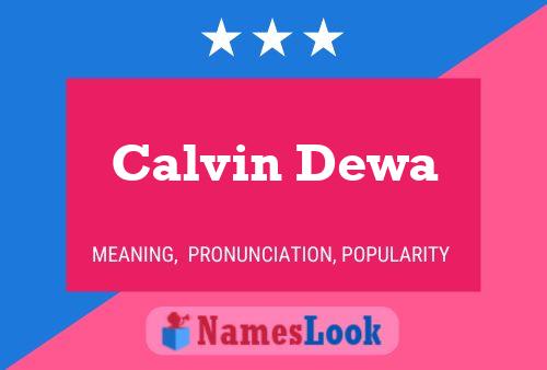 ملصق اسم Calvin Dewa