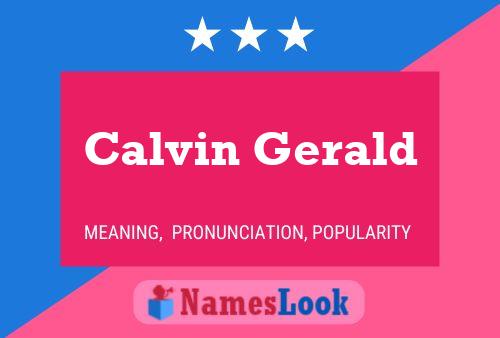 ملصق اسم Calvin Gerald