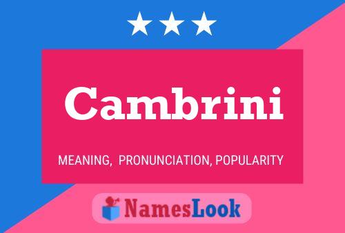 ملصق اسم Cambrini