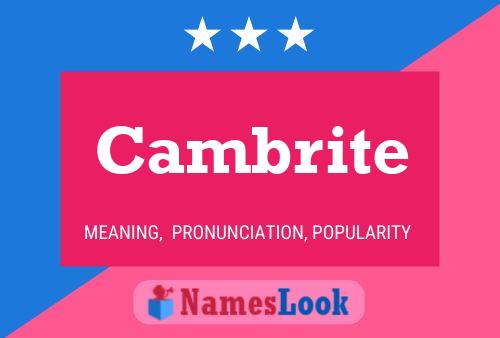 ملصق اسم Cambrite