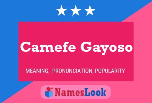 ملصق اسم Camefe Gayoso