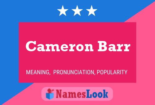 ملصق اسم Cameron Barr