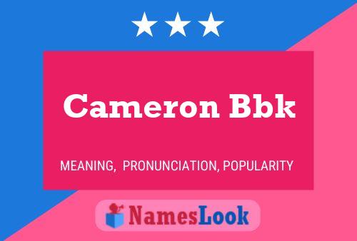 ملصق اسم Cameron Bbk