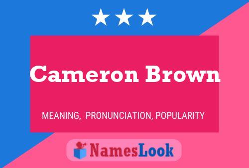 ملصق اسم Cameron Brown