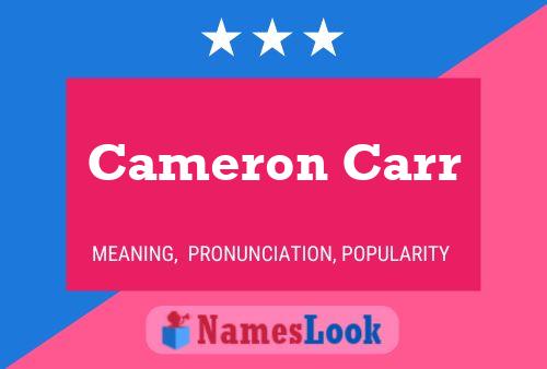 ملصق اسم Cameron Carr