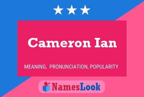 ملصق اسم Cameron Ian