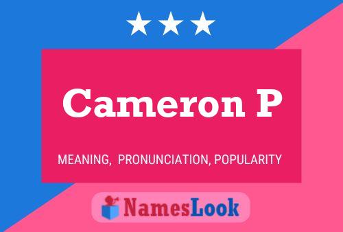 ملصق اسم Cameron P