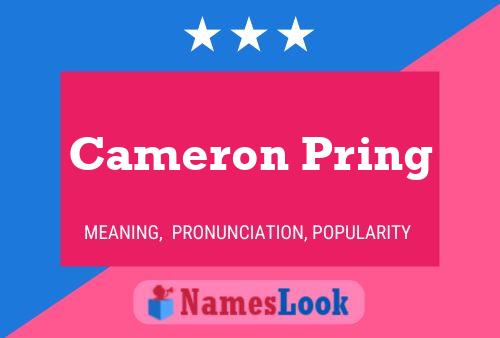 ملصق اسم Cameron Pring