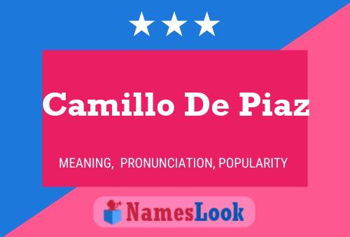 ملصق اسم Camillo De Piaz