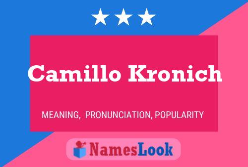 ملصق اسم Camillo Kronich