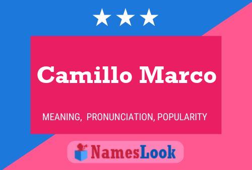 ملصق اسم Camillo Marco