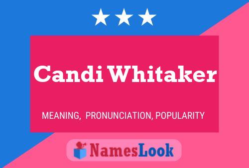 ملصق اسم Candi Whitaker