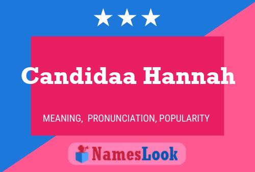 ملصق اسم Candidaa Hannah