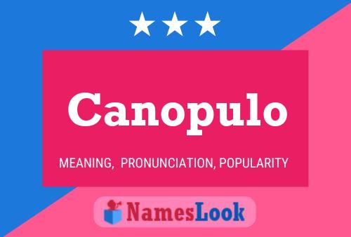 ملصق اسم Canopulo