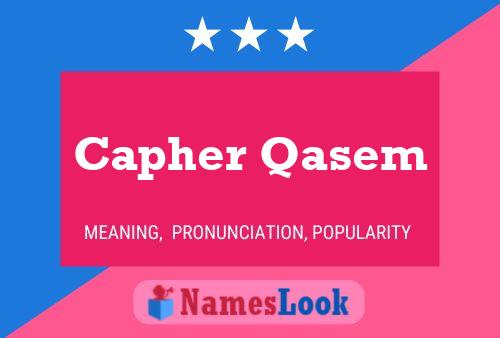 ملصق اسم Capher Qasem