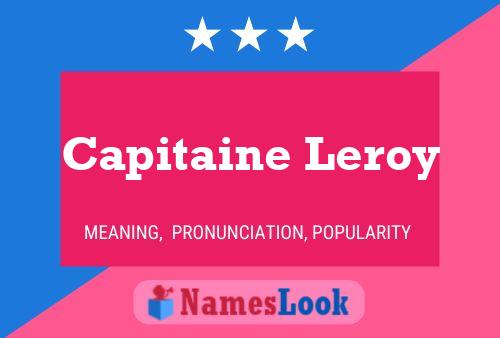 ملصق اسم Capitaine Leroy