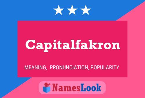 ملصق اسم Capitalfakron