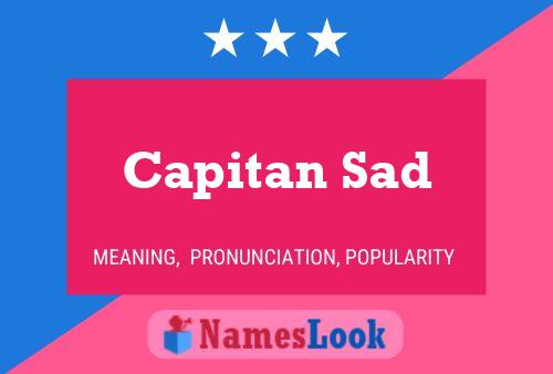 ملصق اسم Capitan Sad