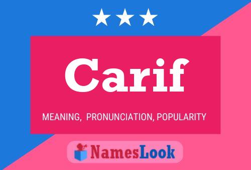 ملصق اسم Carif