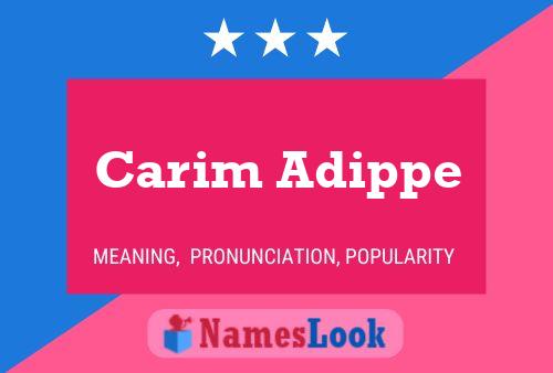 ملصق اسم Carim Adippe