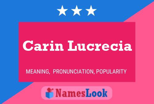 ملصق اسم Carin Lucrecia