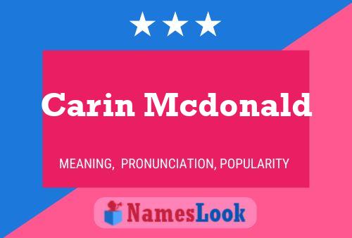 ملصق اسم Carin Mcdonald