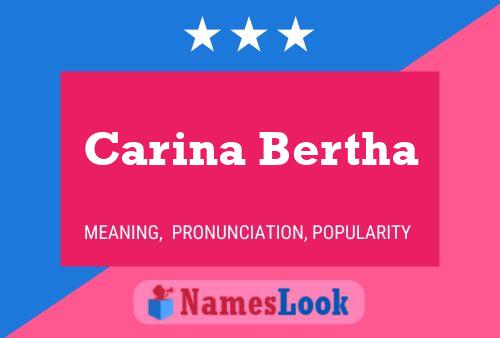 ملصق اسم Carina Bertha