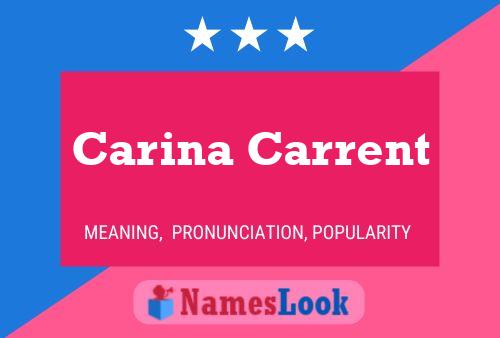 ملصق اسم Carina Carrent