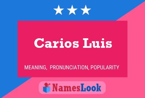 ملصق اسم Carios Luis