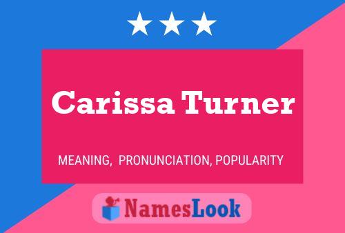 ملصق اسم Carissa Turner