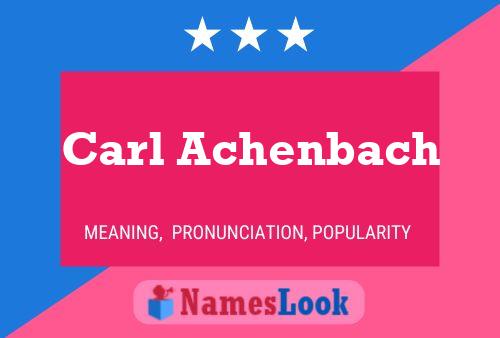 ملصق اسم Carl Achenbach