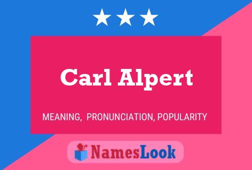 ملصق اسم Carl Alpert