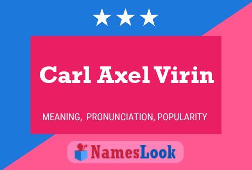 ملصق اسم Carl Axel Virin