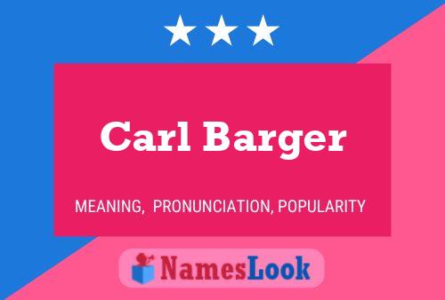 ملصق اسم Carl Barger