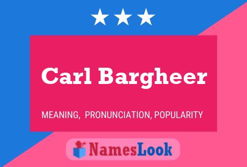 ملصق اسم Carl Bargheer