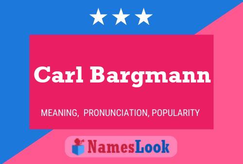 ملصق اسم Carl Bargmann